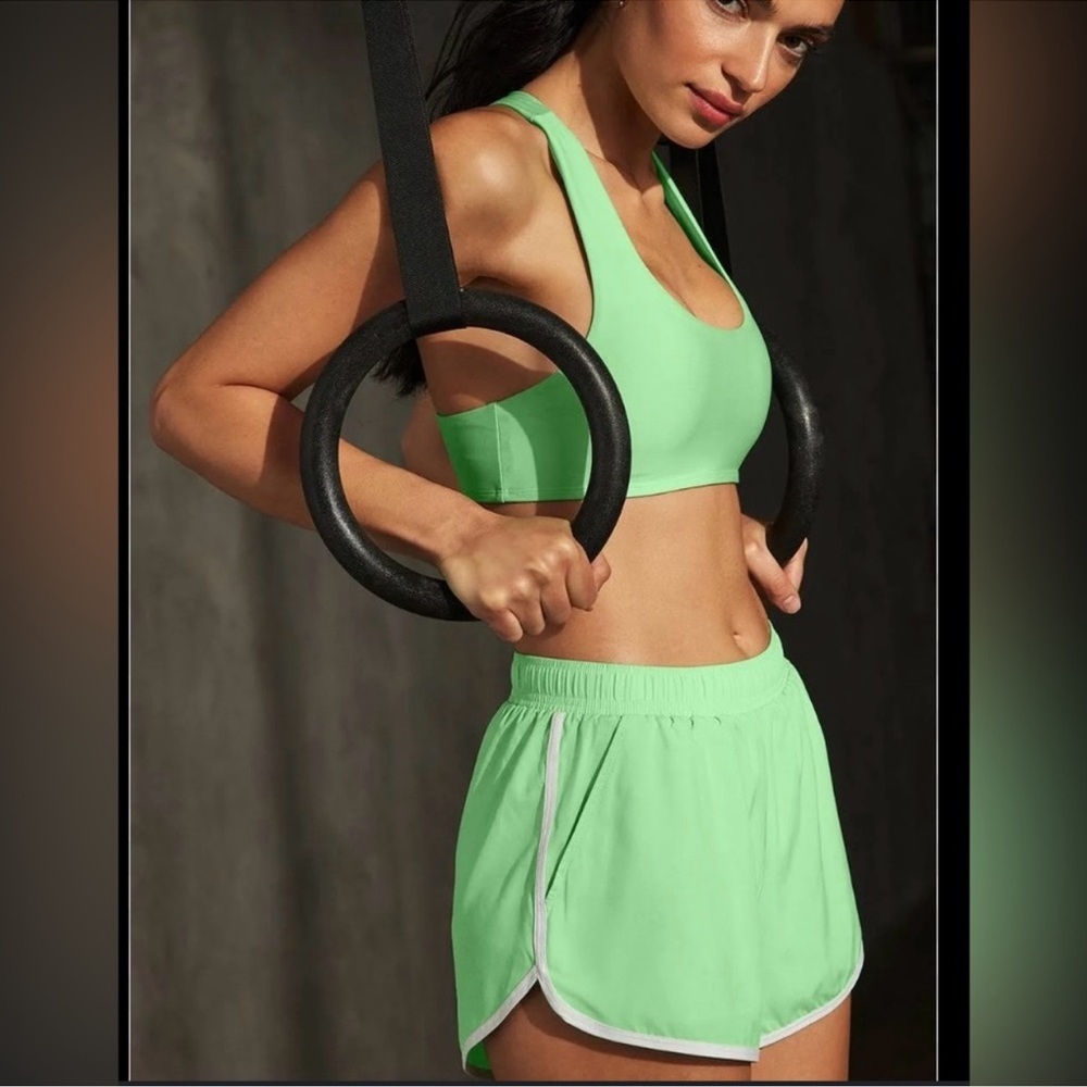 Women's Green Athletic Shorts